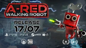 لعبة a-red walking robot
